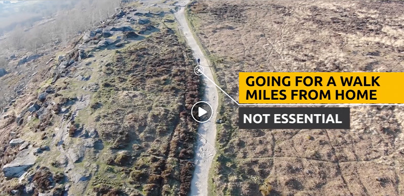 Drones above Curbar Edge