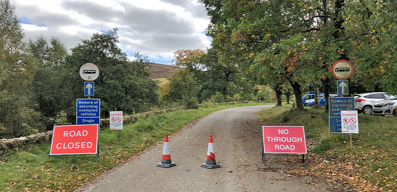 Derbyshire Bridge road closure
