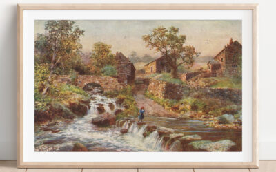 Girl on the stepping stones