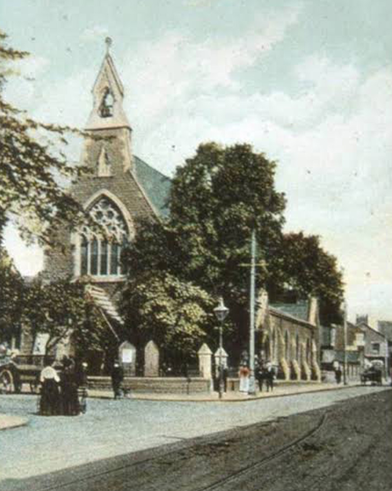 Early 1900s postcard of St Anne's Catholic Church, Buxton