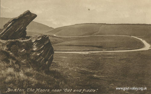 Road from the Cat & Fiddle. c.1910