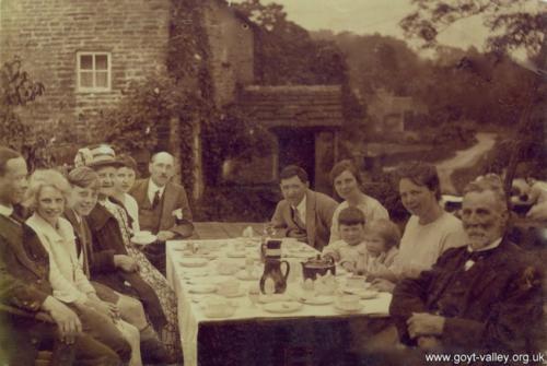 Tea at Goytshead Farm. c.1920.